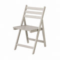 Chaise de jardin pliante beige en bois massif d'acacia 46 x 57 x 89 cm