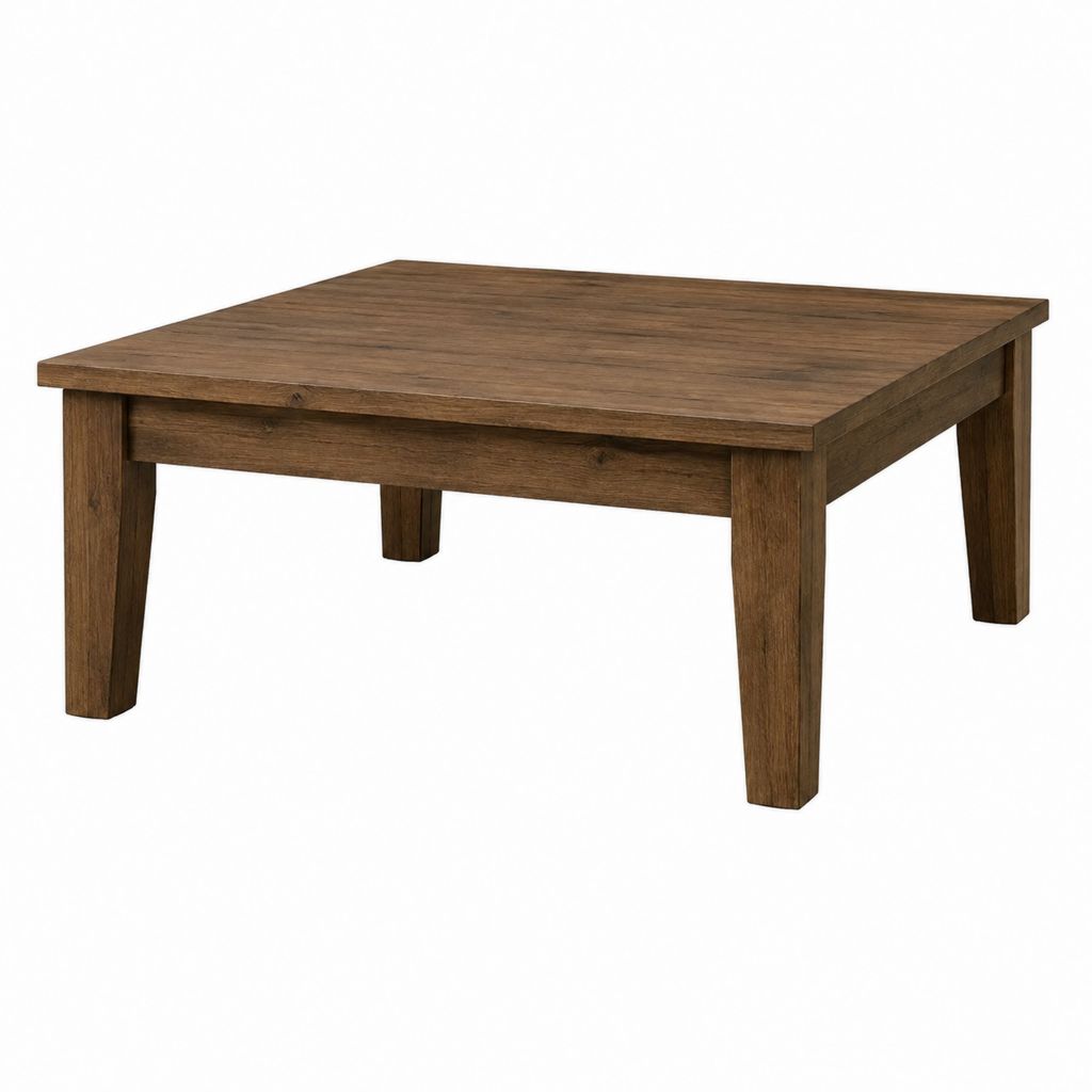 Table basse rectangulaire marron en bois massif 100 x 60 x 45 cm